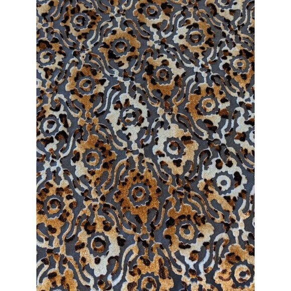 Tanjay Burnout Velvet Tank Top Womens Large Brown Leopard Cheetah Animal Print - Picture 6 of 8